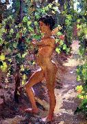 Carleton E.Watkins, Study for Boys picking grapes at Capri